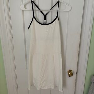 NWT Splits59 women's white and black strap athletic dress with built in shorts